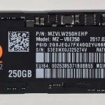 SAMSUNG 960 EVO 250GB NVME